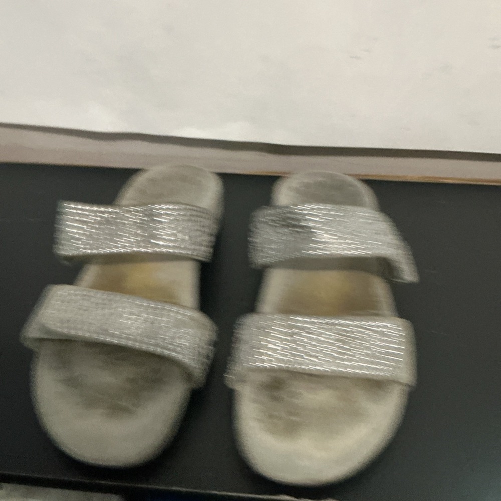 Vionic Orthaheel Shore Double Strap Adjustable Sandals Pewter Size US 7.5